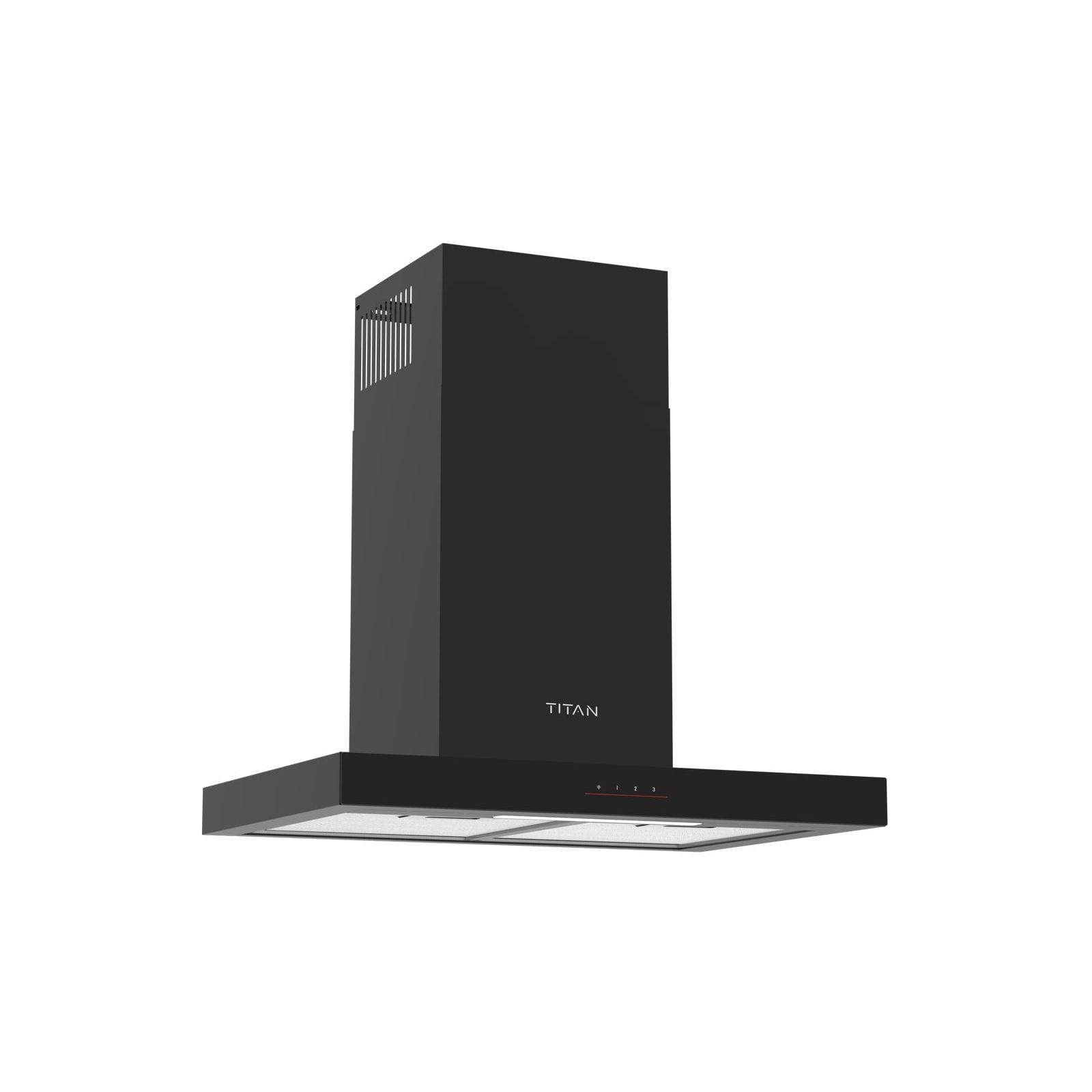 Titan Wall Mounted In Built Hood, 60cm, Black, TN-BIWH60BA