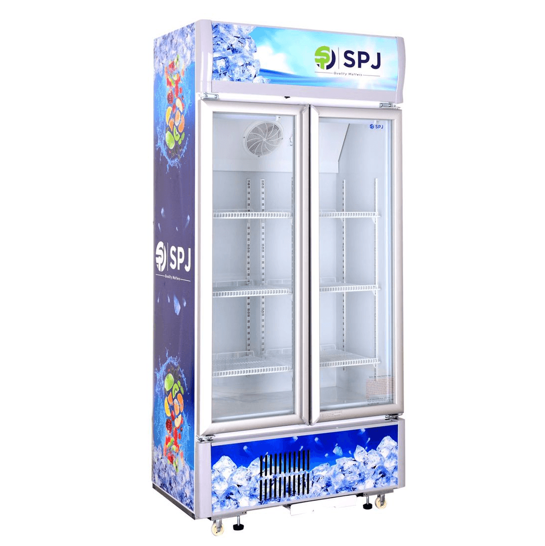 SPJ 700L 2-Door Beverage Upright Cooler