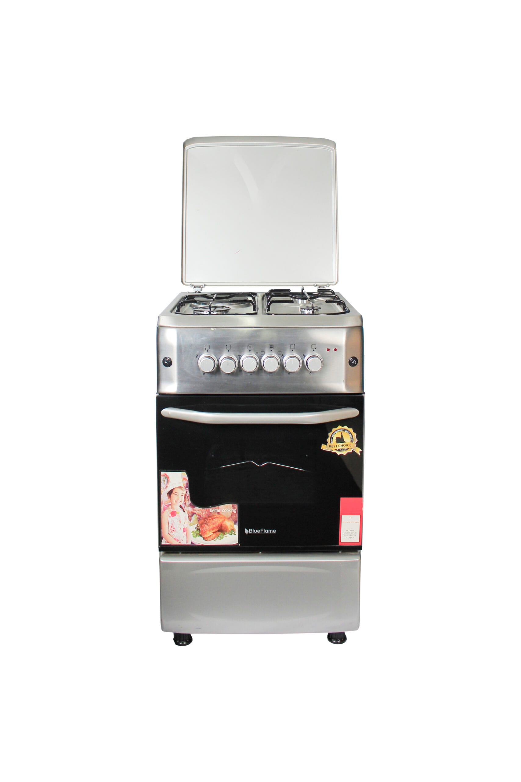 BlueFlame Cooker, 50x55cm, 3 gas burners and 1 electric plate with Electric oven, S5031ER-I