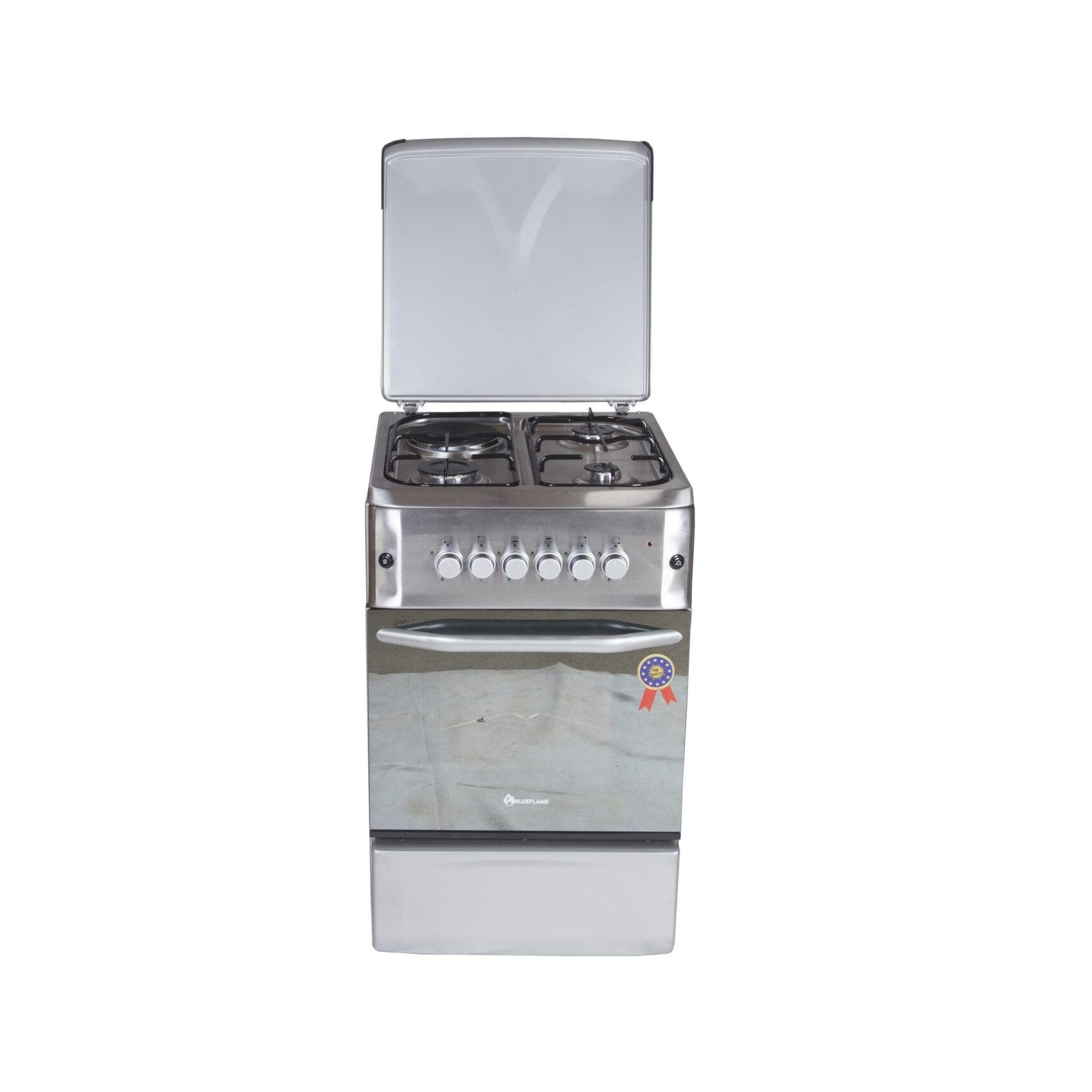BlueFlame Cooker, 50x55cm, 3 gas burners and 1 electric plate with Gas oven, S5031GR-I