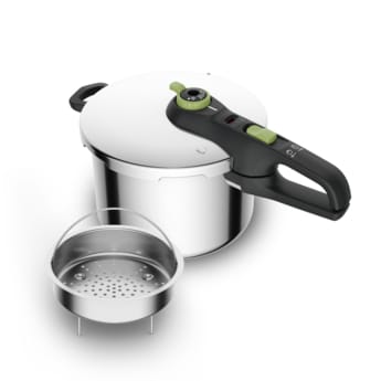 Tefal P2580400 Secure Trendy Pressure Cooker 4 L | 2 Levels Cooking Regulator: 117°C Intense Level, Delicate Level 112°C | Induction Capsuled Base | For All Hobs | Counter Handle