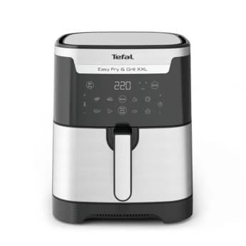 TEFAL 2-in1 Easy Fry Air Fryer & Grill, 6.5 Litre, XXL Inox, EY801D27