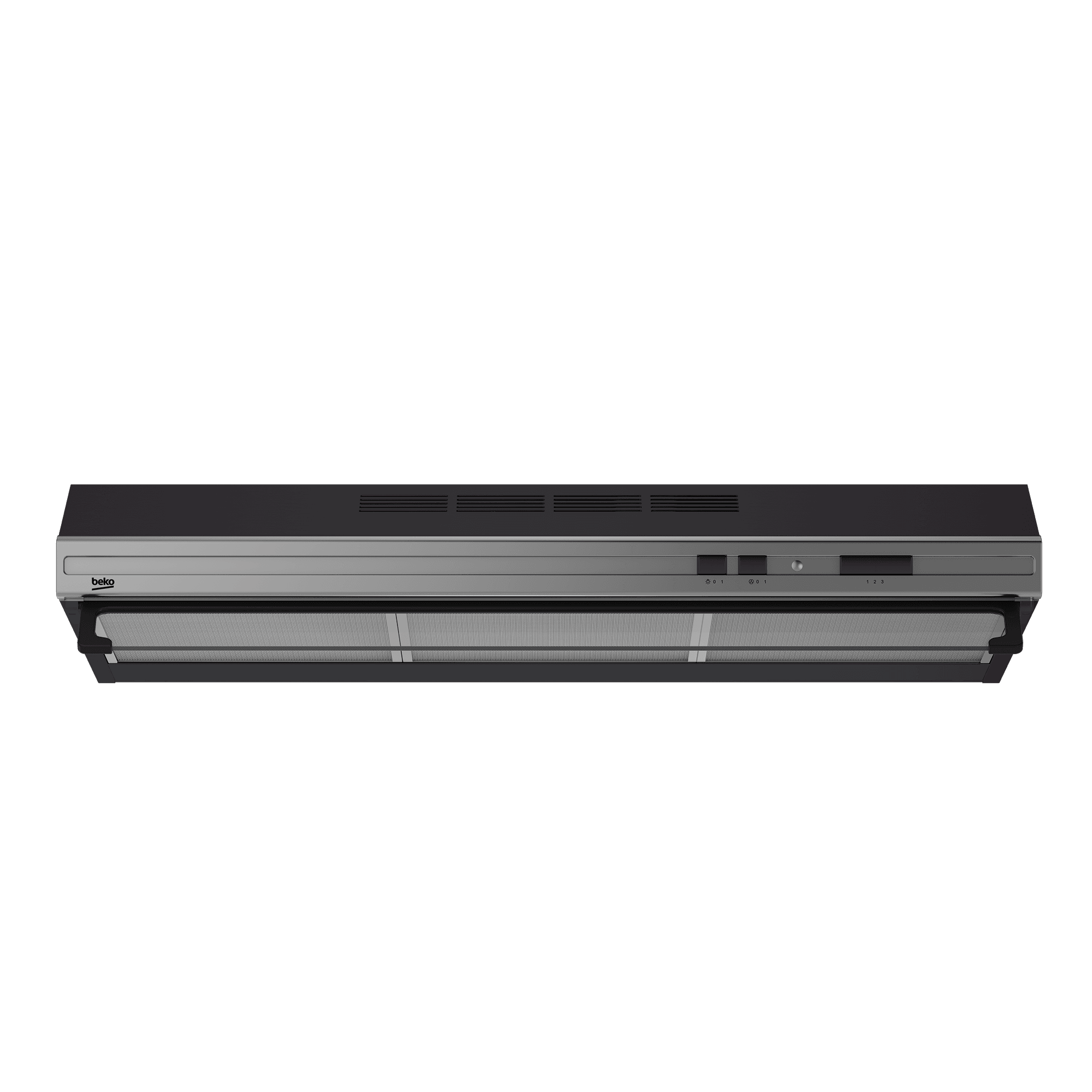 Beko 90cm Built-in Cassette Hood, CFB9433XH; Cooker Hood, Stainless Steel Finish, 3 Power Levels, 380 m³/h Extraction, Halogen Lighting
