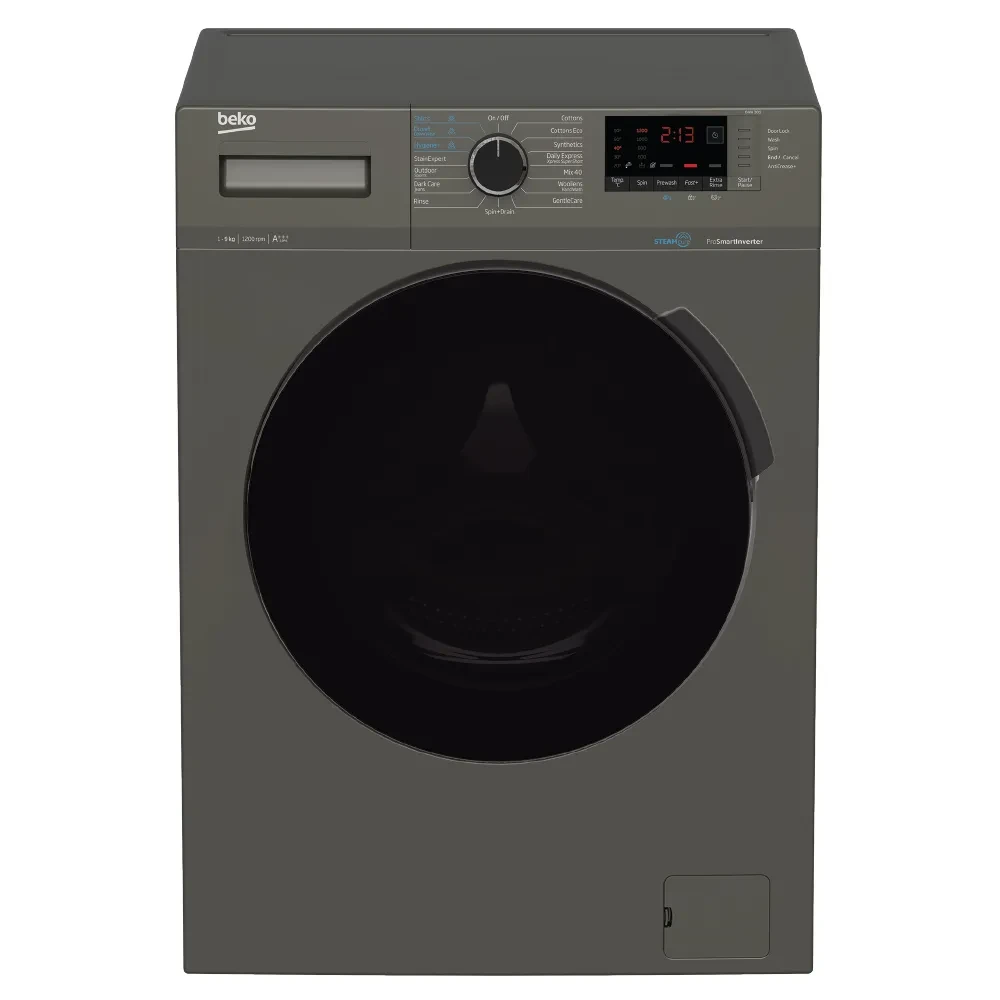 Beko 10kg Front Load Washing Machine, BAW100UK; A+++, 1400 RPM, SteamCure, ProSmart Inverter Motor, AquaFusion, Manhattan Grey