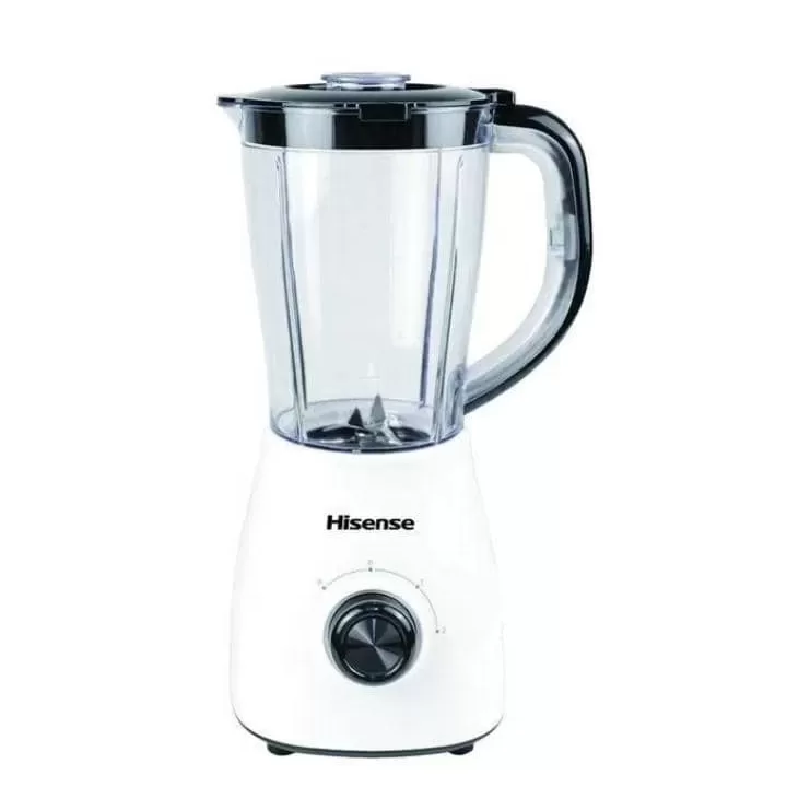 Hisense 1.5L Jar Blender , 500W, Stainless Steel Blades, 2-Speed Control with Pulse, White, H15TBWSES1A