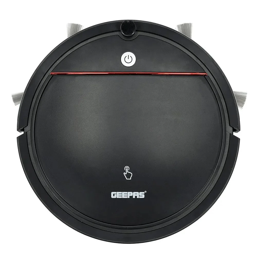 GEEPAS 2 In 1 Wet & Dry Robot Vacuum Cleaner | Gyro Navigation, TUYA App Control | 4 Cleaning Modes 2600 mAh Battery & Auto Recharge | Adjustable Levels, Remote Control | GRVC19057