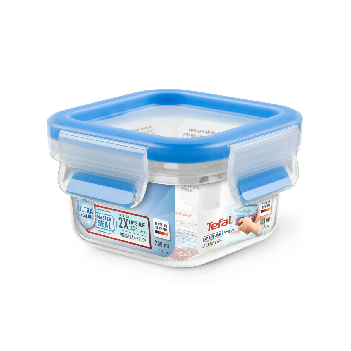 Tefal Square Master Seal Plastic Food Container, Blue