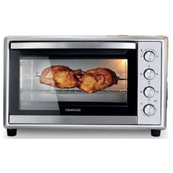 KENWOOD 100L Toaster Oven - Oven Toaster Grill Large Capacity Double Glass Door Multifunctional with Rotisserie and Convection Function for Grilling, Toasting, Broiling, Baking, Defrosting MOM99 Silver