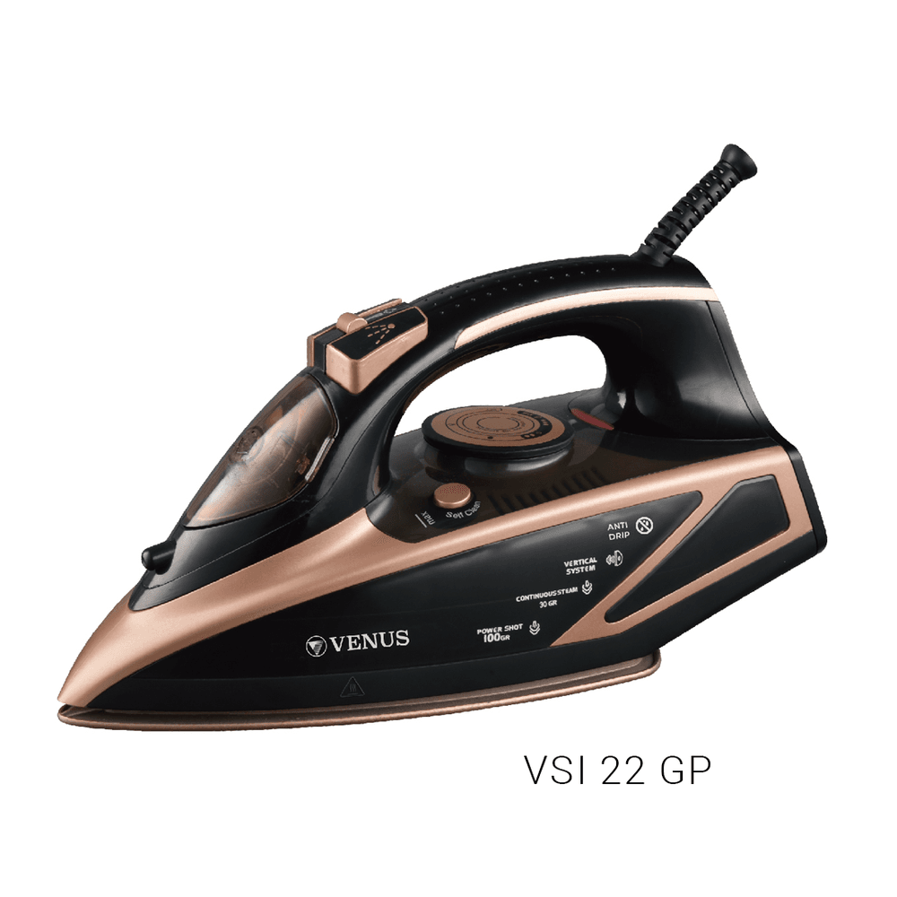 Venus 2400W Steam Iron with Vertical & Steam Burst VSI22GP- Black