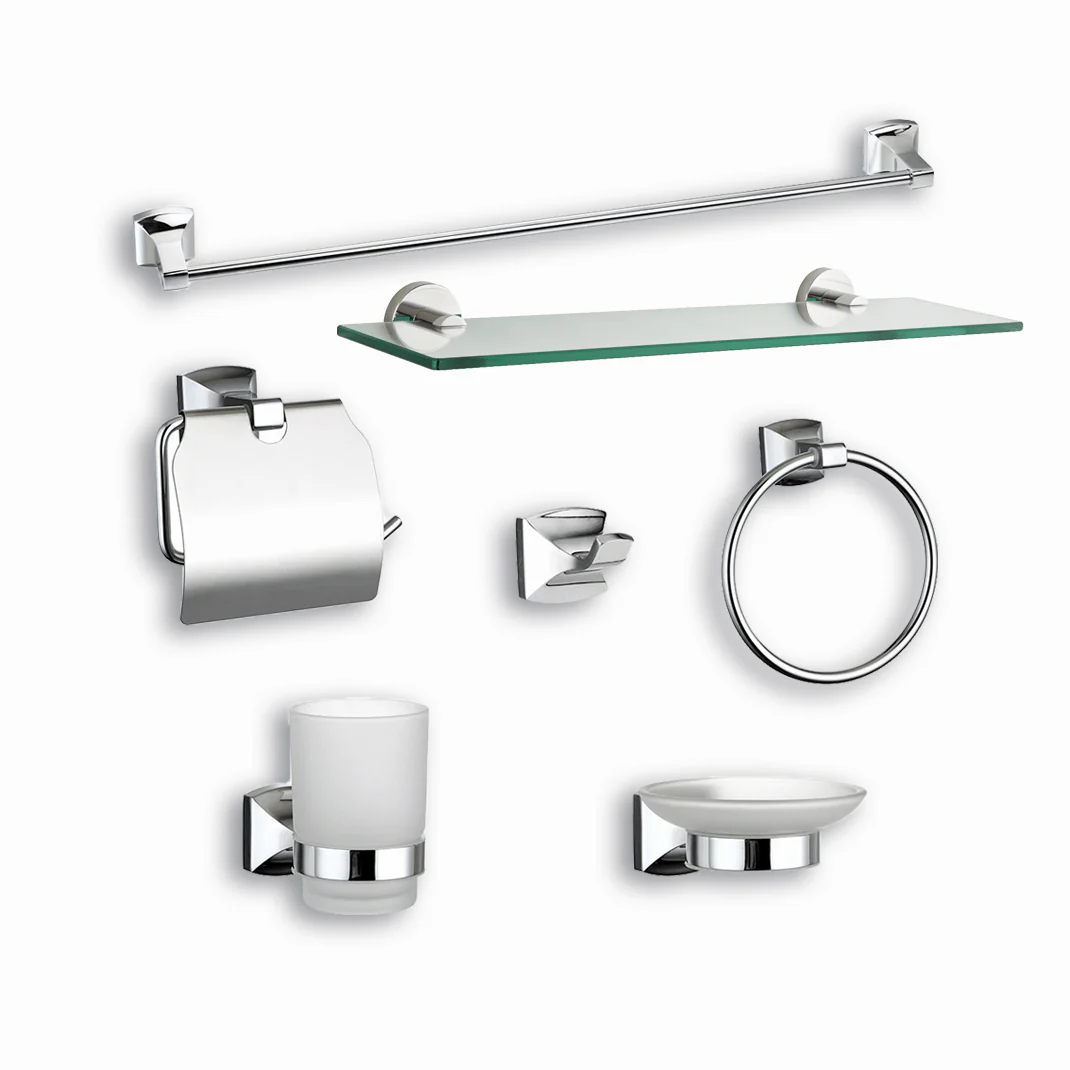 Standard GSW61704 Bathroom Accessories Set 7 Pieces Chrome