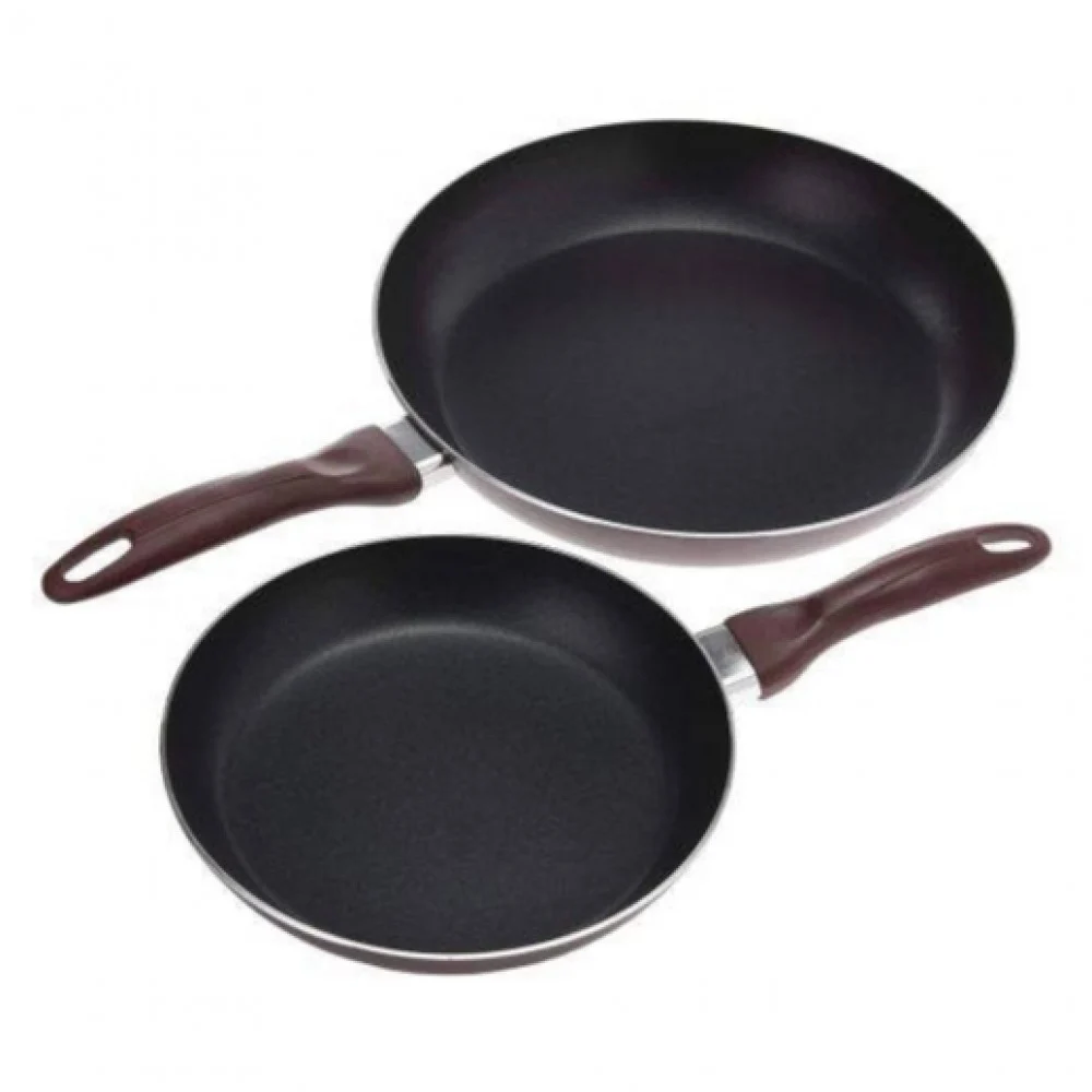 Royalford RF1754 Fry Pan - Set of 2 Pieces, Red