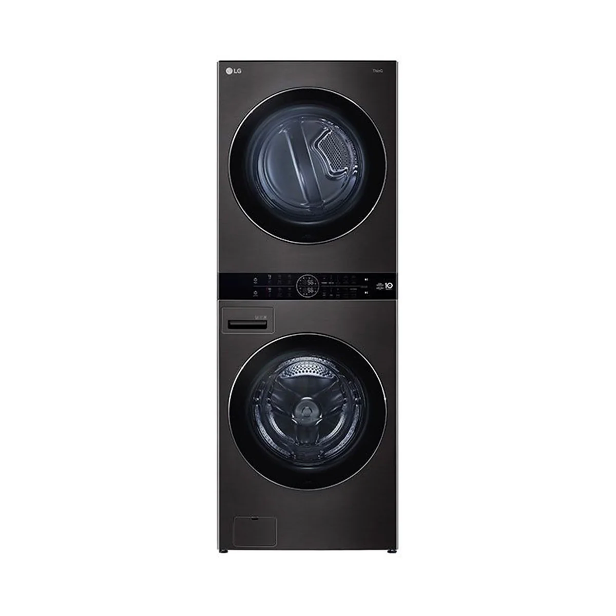 LG 13/10kg WashTower™ Smart Washer Dryer, with AI Direct Drive & DUAL Inverter Heat Pump, Wi-Fi & Central Control Panel, Platinum Black, WT1311PB