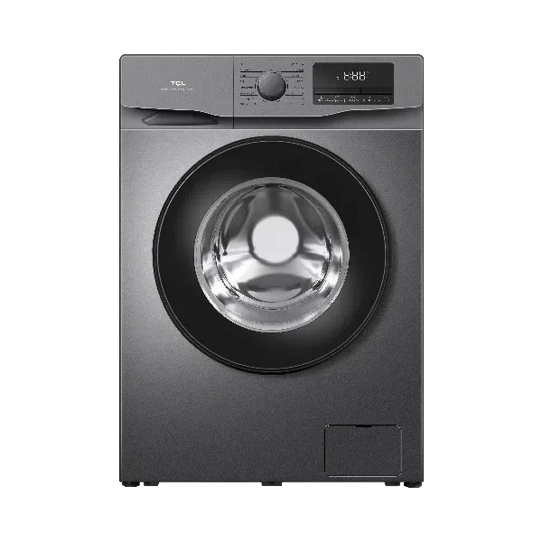 TCL 7KG Front Loading Washing Machine, P607FLG, Digital Inverter Motor, Add Garment, Drum Clean, Safety Lock, Sound off function, 24 hour delay, Memory Backup, Heat Sterilization, TCL Honeycumb drum
