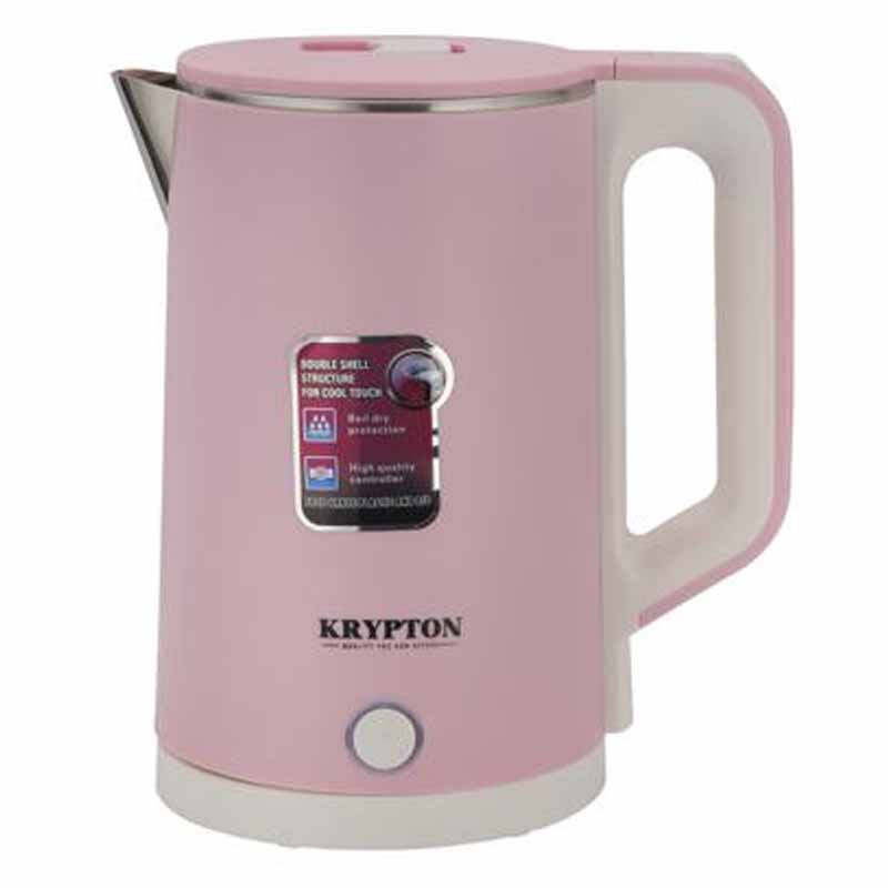 Krypton KNK6062 Double Layer Stainless Steel Kettle, 1.8L | Stainless Steel Kettle | Boil Dry Protection & Auto Shut Off Feature | Ideal for Hot Water, Tea & Coffee Maker | 1500W
