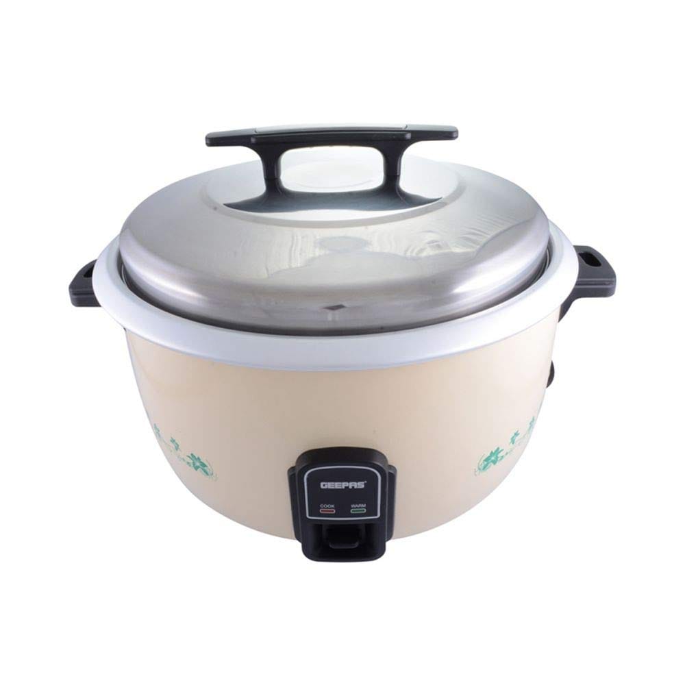 Geepas Grc4323 10 L Electric Rice Cooker With Steamer | 3000W Non-Stick Inner Pot, Automatic Cooking, Easy Cleaning, High-Temperature Protection - Make & Steam Healthy Food Vegetables, Gray