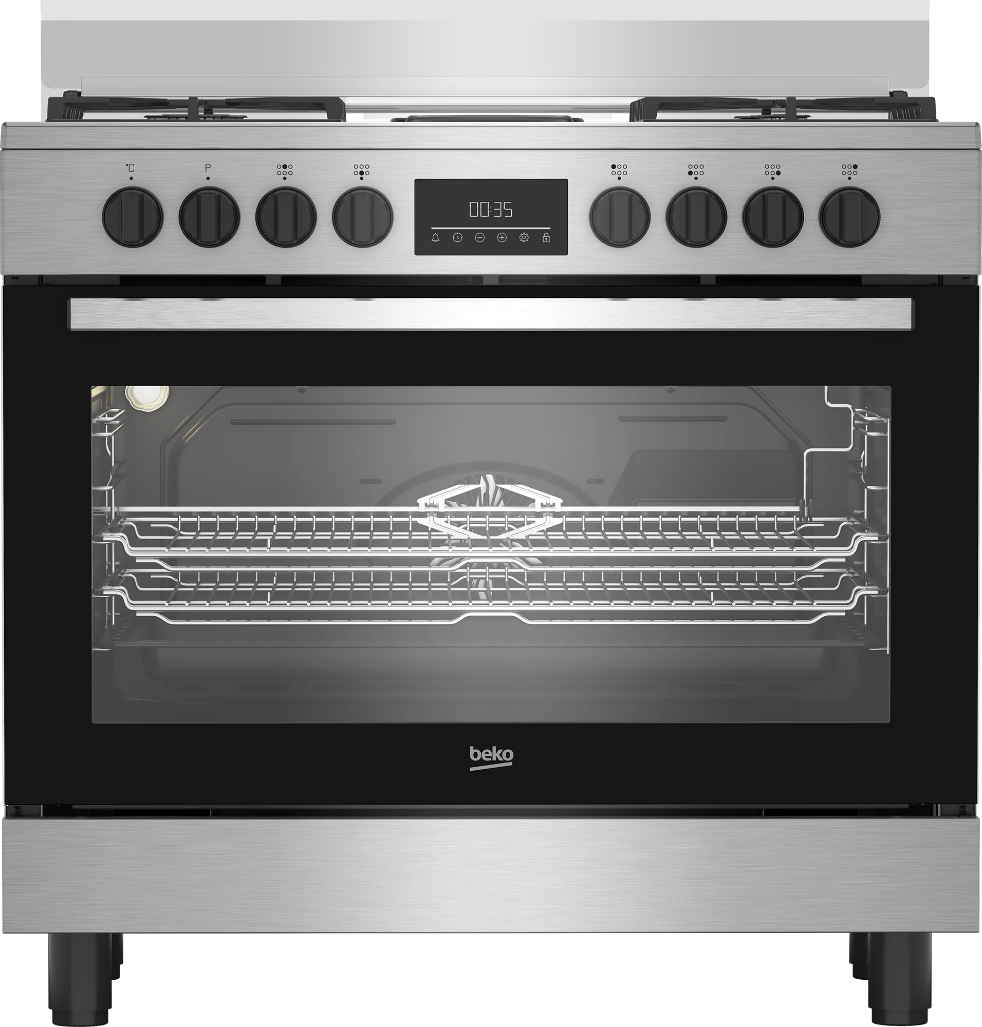Beko BGM 21225 EX Cooker 4 Gas 2 Electric 90 CM