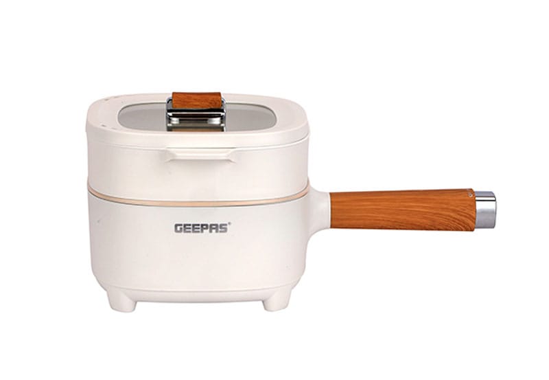 Geepas 2.0 L Multi Cooker- GMC35051, Low and High Modes, Ceramic Inner Pot, Outer Steamer, Perfect for Cooking Meat, Rice, Vegetable, Steaming