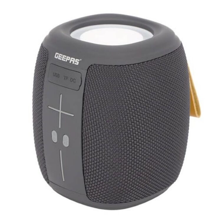 Geepas GMS11181N Portable Bluetooth Speaker – 10W, RGB Lights, FM Radio, USB/TF, TWS Pairing