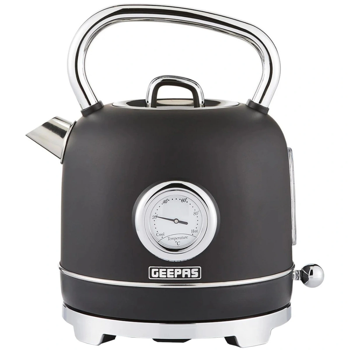 Geepas GK38074 BK Electric Kettle – 1.8L Stainless Steel, 3000W Fast Boil, Water-Level Indicator & Auto Shut-Off