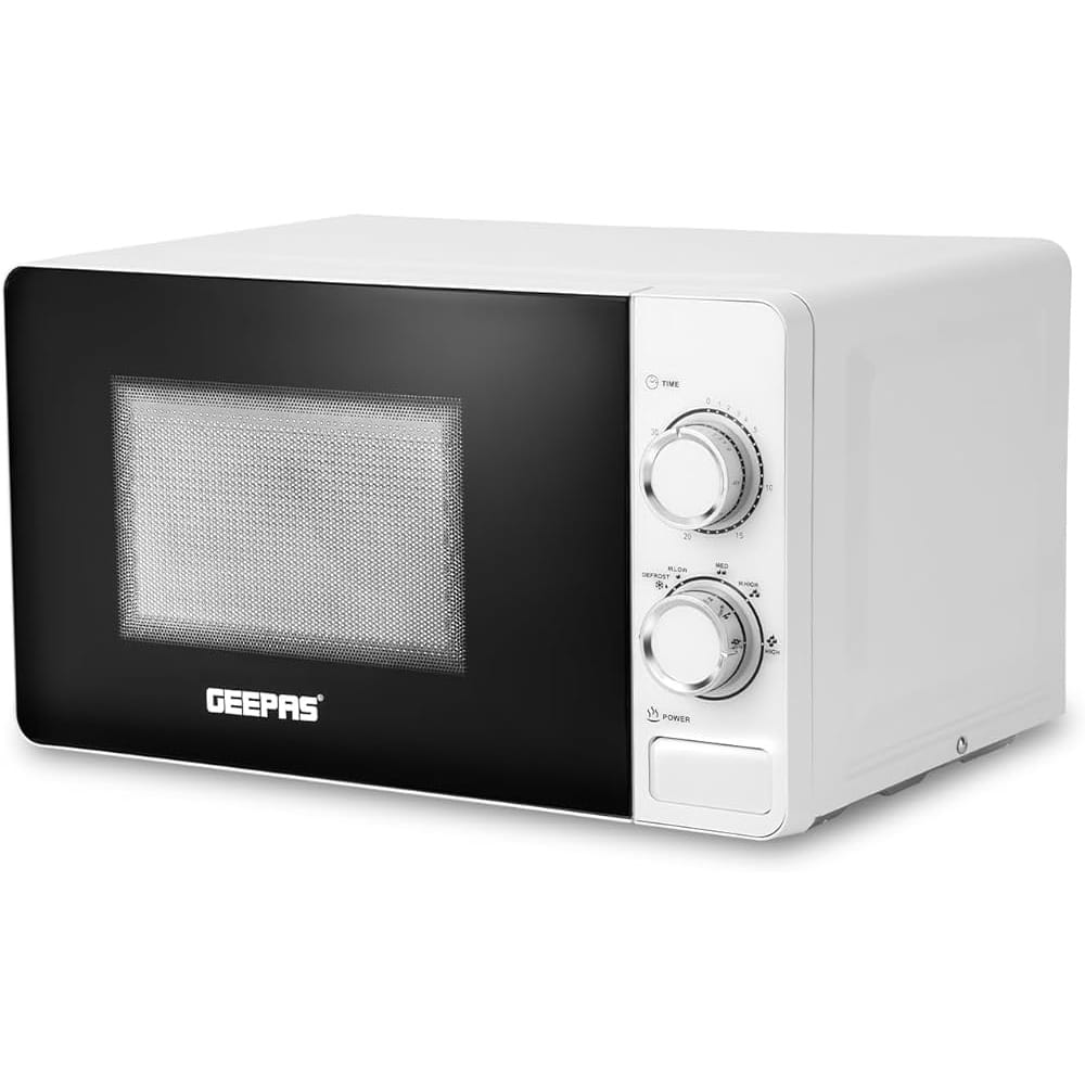 Geepas GMO1899 1100W Manual Microwave Oven with 5 Power Levels, 20 Liter Capacity
