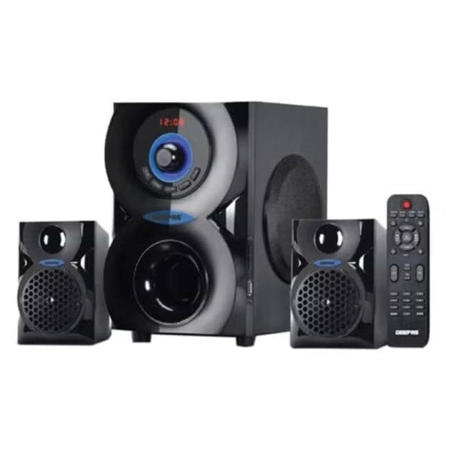 Geepas GMS8585 2.1 Ch Multimedia System Portable 20000W PMPO, Dual Woofer| USB, Bluetooth