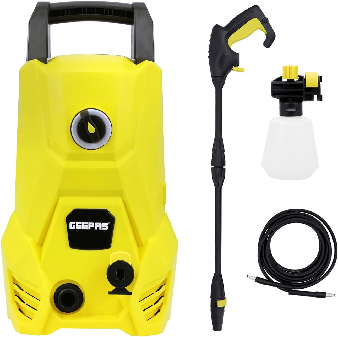 Geepas GCW19029 2500w High Pressure Car Washer, Yellow/Black
