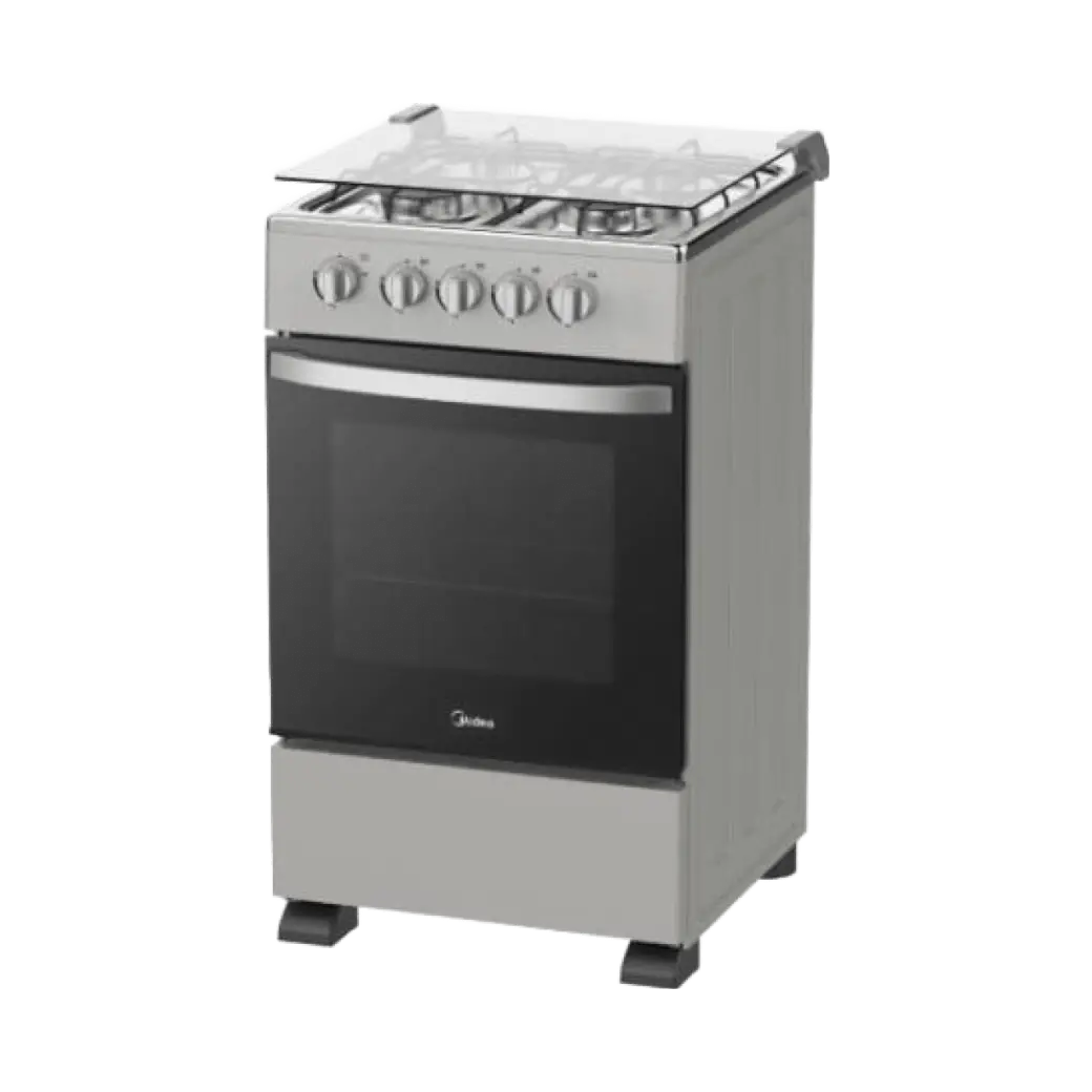 Midea 50x50cm Full Gas Cooker, 4 Gas Burners with Gas Oven, Stainless Steel | 50TMG4G082‑S
