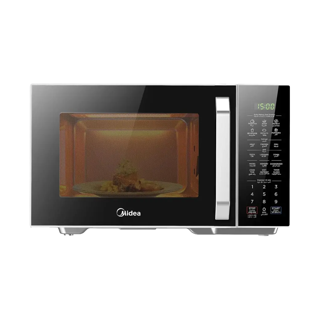 Midea 2-in-1 Microwave Oven with Grill – 25L, Digital Touch Control – Model EM8P022MO-B