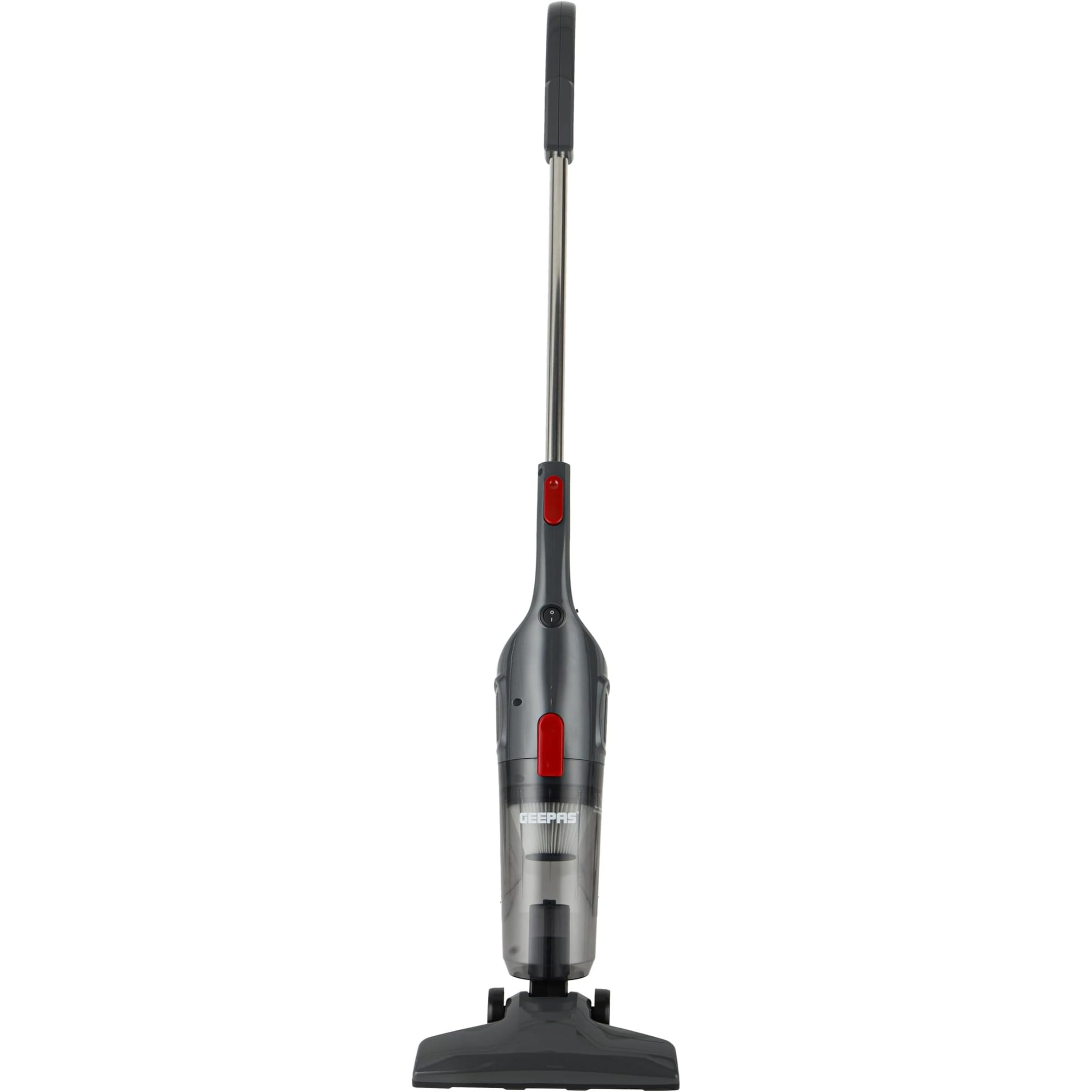 Geepas Stick and Handheld Vacuum Cleaner- GVC19055-GR/HEPA Filtration System, Perfect for Home, Office, Apartments/ 2-in-1 Design, 1.2L Dust Capacity, Transparent Dustbin