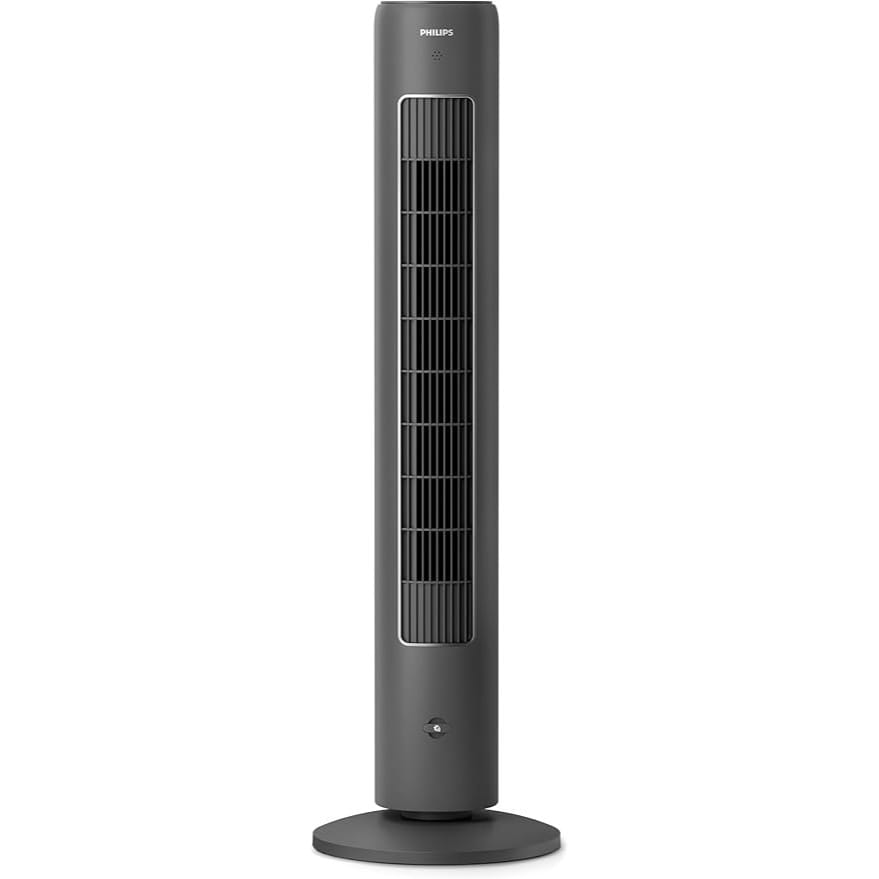 Philips Tower Fan 5000 Series - 40W, 3 Speeds, Sleep Mode, Armotherapy Diffuser, Remote Controller, Child Lock, Slim Design, Dark Grey - CX5535/11