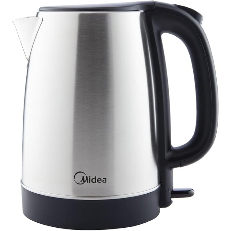 Midea 1.7L Stainless Steel Electric Kettle, 2200W Cordless 360° Swivel Base, Power Cord Storage, Auto Cut-off Function, One Touch Lid Opening, Best for Home, Kitchen & Office, MK17S32A2
