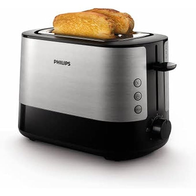 PHILIPS Viva Collection Toaster HD2637/91-Black - International Version