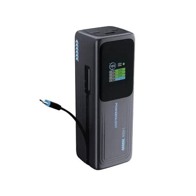 Powerology Thunderramp 30,000mAh Power Bank – Gray