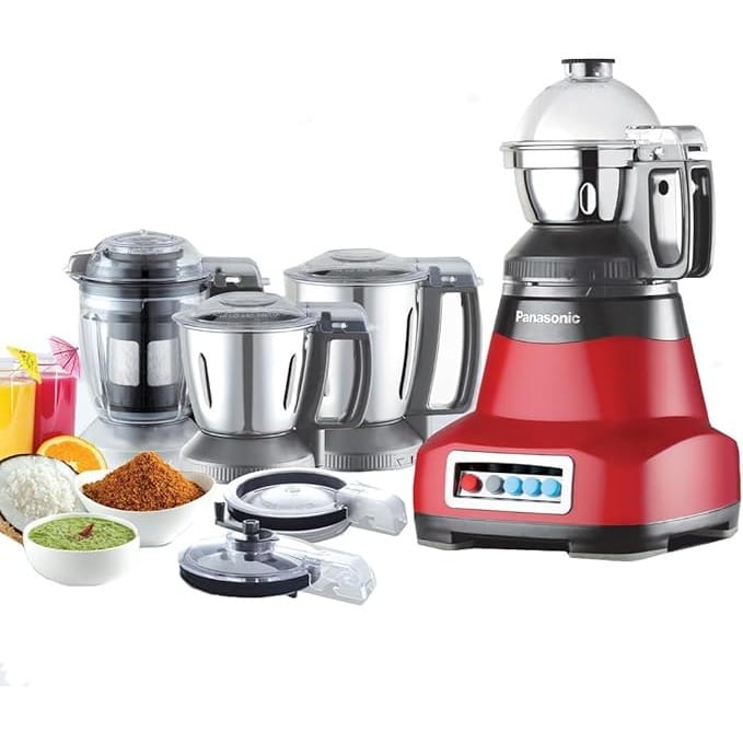 Panasonic 2000W Powerful Mixer Grinder with Double Safety Lock, 4 Multipurpose Jars - MX-AE465