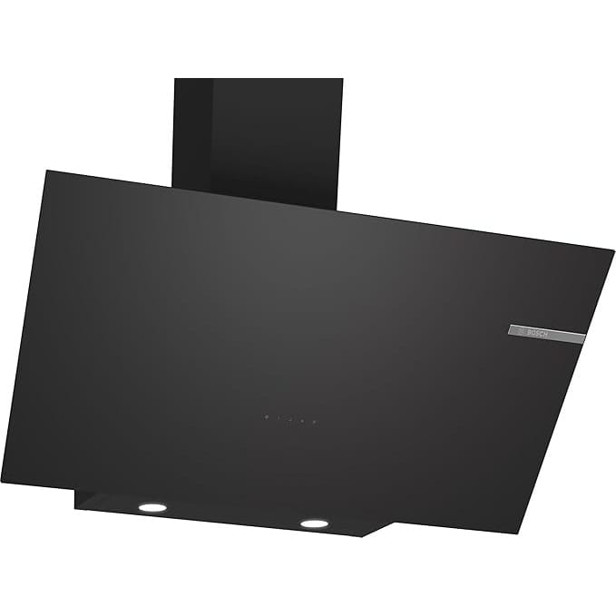 Bosch, 90 cm, Wall‑Mounted Cooker Hood, 700 m³/h Extraction, 2‑Speed Touch Control & LED Lights – DWK96PJ60M Black