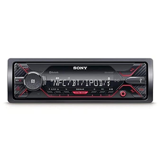 Sony Car Stereo DSX-A410BT Digital Media Receiver with NFC, Bluetooth, USB, AUX, FM (Black), PRE Out - 2 x 2V, Output Power - 55W x 4, 10 Band Equalizer