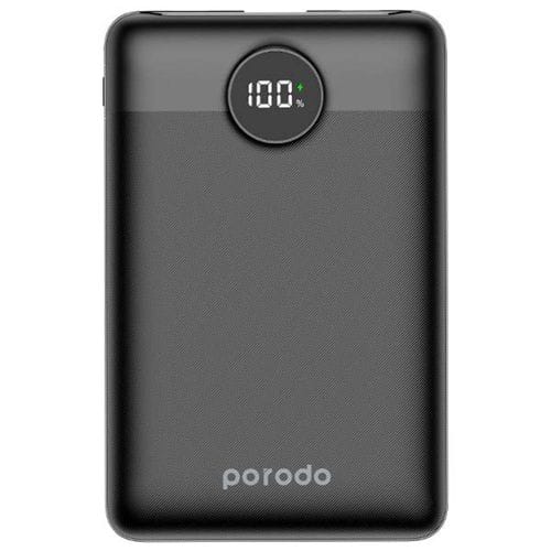 Porodo Super Slim Portable Power Bank 10000 mAh -Black