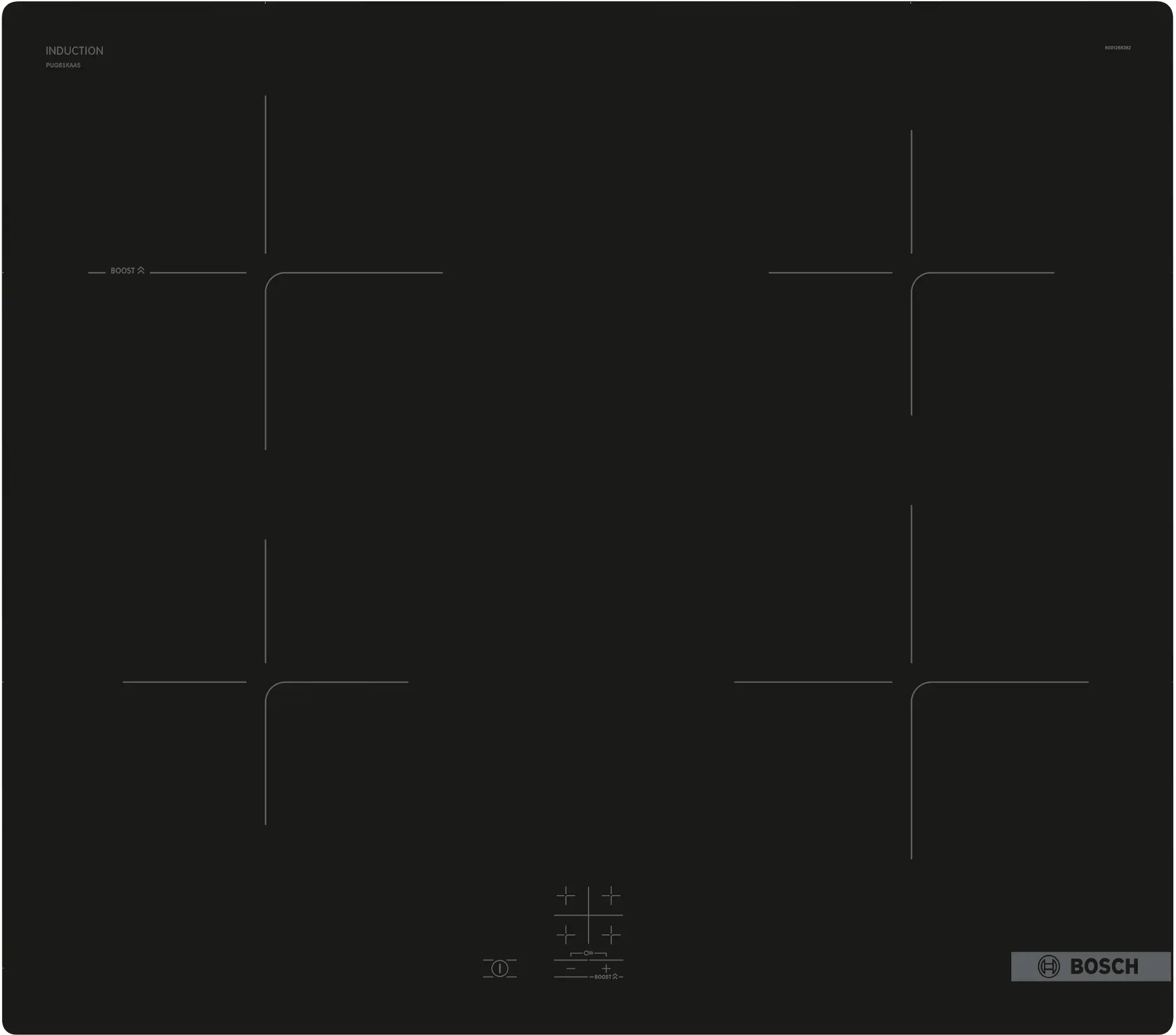 Bosch PUG61KAA5E Series 2 Induction cooktop 60 cm surface mount without frame