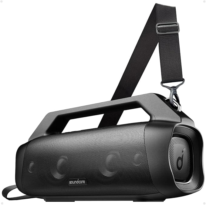 Soundcore Anker Motion Boom Plus Bluetooth Speaker, Portable Speaker with 80W Booming Sound, IP67 Waterproof and Dustproof, Type-C, Custom EQ, Bluetooth 5.3, Outdoor Speaker For Camping
