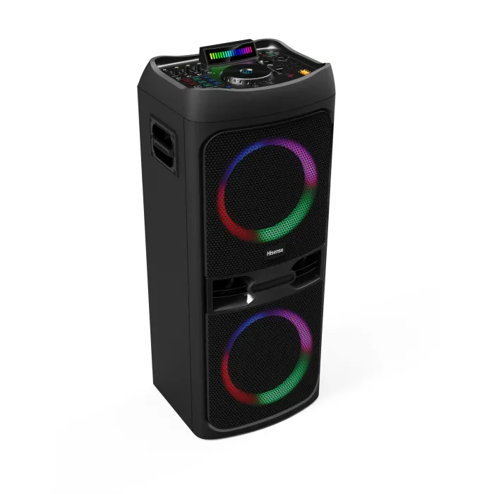 Hisense Party Speaker HP-300; 400W Power, DJ Party Speaker, RGB Lights, Bluetooth 5.0, Karaoke Mode, USB, AUX, Guitar Input