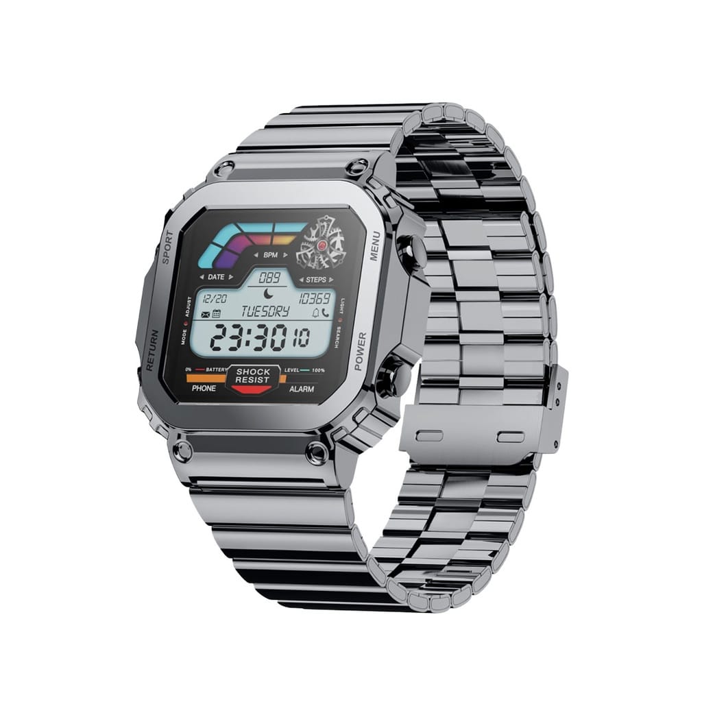 Porodo Nomad Smart Watch,Activity Tracker,Health Monitoring,IP67 Water Resistant,5 Days Battery Life,calling via Bluetooth,Real-Time Notification,Camera Shutter,Find Phone Feature