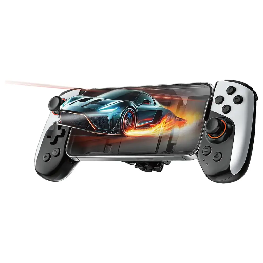 Porodo Chillcore Cooling Game Controller with Vibration & Customizable Macro Mapping / Universal Phone Compatibility / RGB / Wireless Connectivity / Android, iOS, Windows, Nintendo Switch & More Compatibility