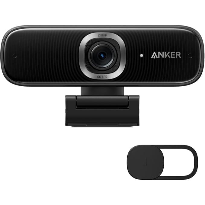 Anker PowerConf C300, AI-Powered Framing & Autofocus, Smart Full HD, Noise-Cancelling Microphones, Adjustable FoV, 60 FPS, Low-Light Correction, Zoom Certified, 1080p Webcam with HDR