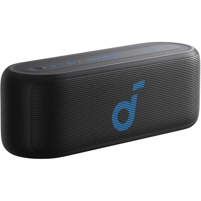 Soundcore by Anker Select 2S Bluetooth Speaker with 20W Stereo Sound, BassUp, Custom EQ, Wireless Stereo Pairing, IPX7 Waterproof and 16H Playtime, Portable Speaker for Home, Hiking and Outdoors
