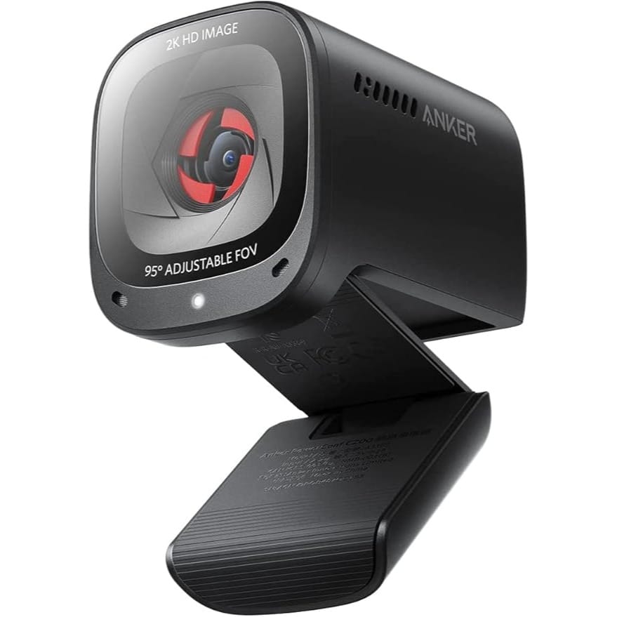 Anker PowerConf C200 2K Webcam for PC, Computer Camera with AI-Noise Canceling Microphones, Stereo Mics, Adjustable Field of View, Low-Light Correction.