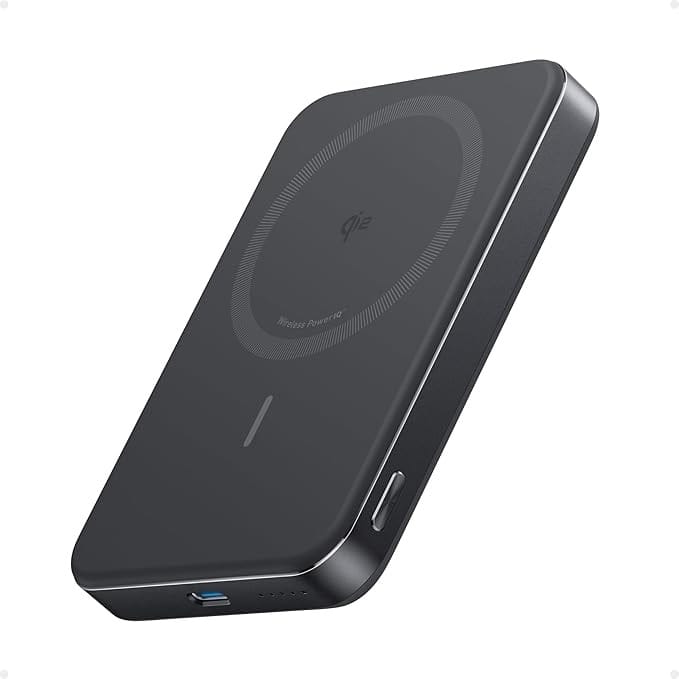 Anker MagGo Powerbank, 10000mAh Ultra Thin Magnetic Battery, Qi2 Certified, Portable, MagSafe Ultra Fast 15W Compatible Charger, Ergonomic Design, Only for iPhone 15/14/13/12