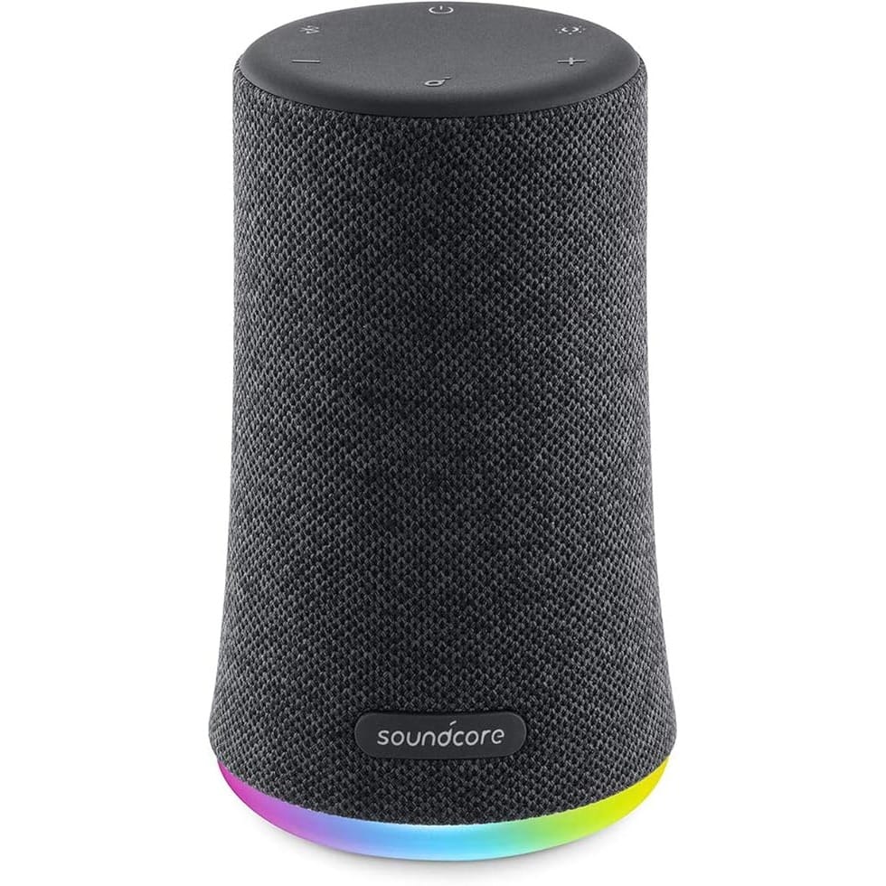 Anker Soundcore Flare Mini Bluetooth Speaker, Outdoor Bluetooth Speaker, IPX7 Waterproof for Outdoor Parties, LED Show with 360° Sound and BassUp Technology