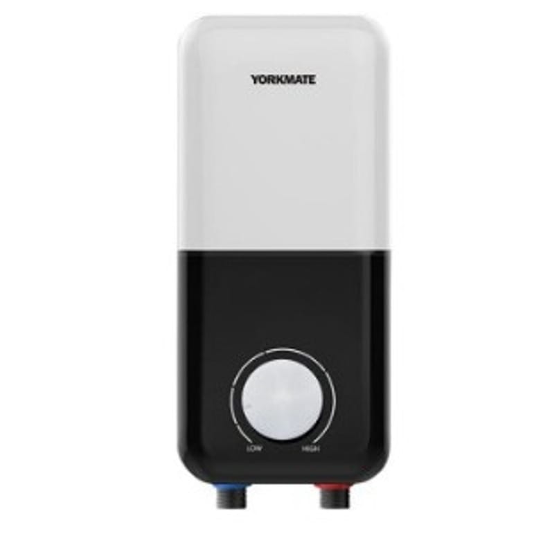Yorkmate YM-C10 Instant Electric Water Heater 3800W – Knob Control, Durable ABS Body, Compact Tankless Design (220–240V)