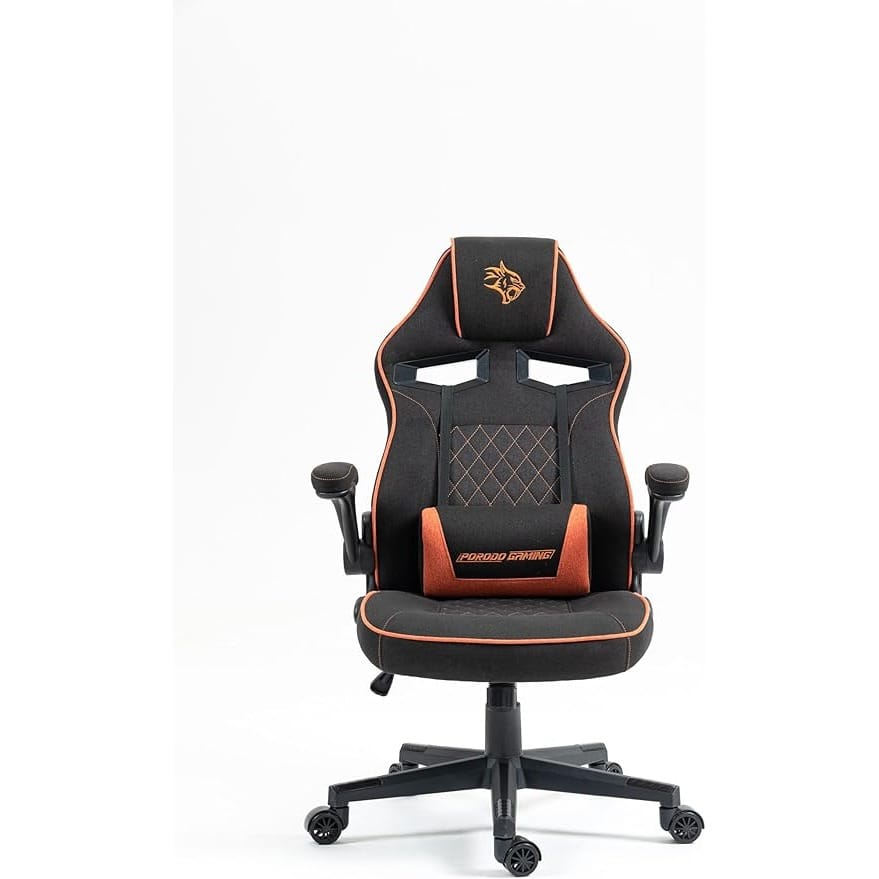 Porodo Gaming Chair with Fabric Covered Cushion and Class3 100Mm Gas Lift