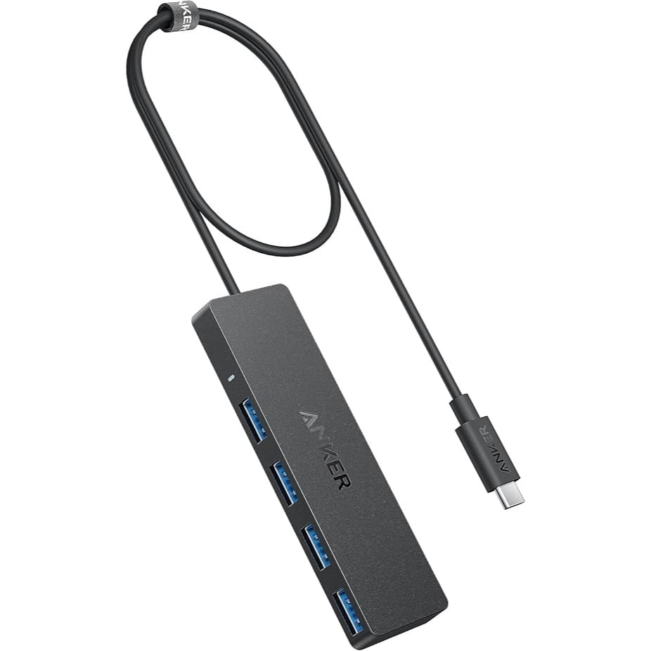Anker USB C Hub 4 Ports, Multiple USB 3.0 Hub with 5Gbps Data Transfer, Extender for Type C Port Laptop, PC, Desktop and More (USB-C Connector, Charging Not Supported)